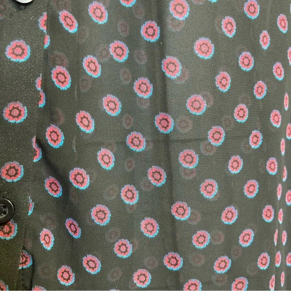 Free People Sheer Boho Button Down Blouse Size Medium - Picture 9 of 12